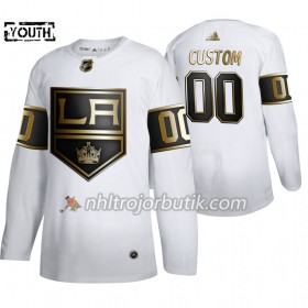 Barn Ishockey Los Angeles Kings tröja med eget tryck Adidas 2019-20 Golden Edition Vit Authentic